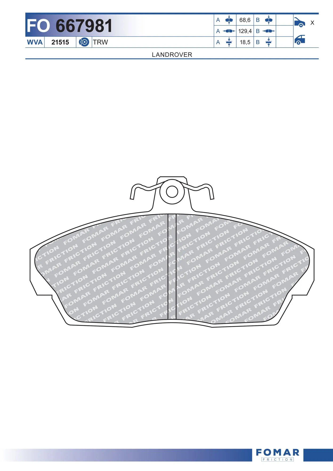 Brake Pad Set, disc brake